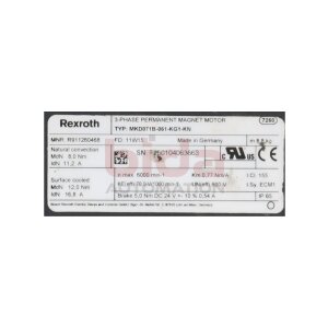 Rexroth MKD071B-061-KG1-KN 3 Phase Permanent Magnet Motor...