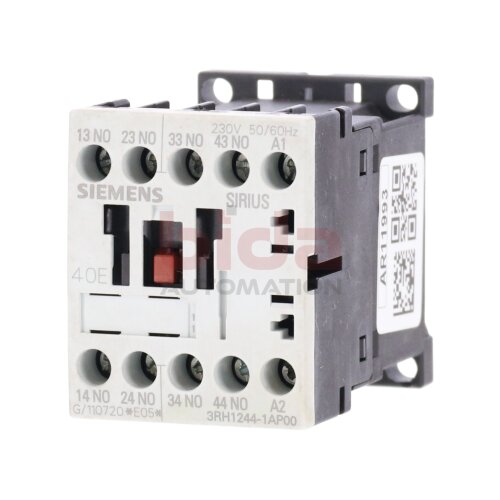 Siemens 3RH1244-1AP00 / 3RH1 244-1AP00 Hilfssch&uuml;tz Auxiliary Contactor