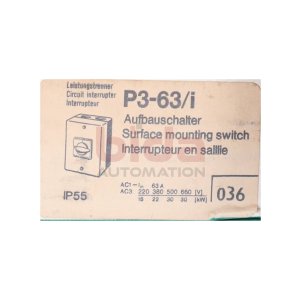 Moeller P3-63/i Aufbauschalter surface mounting switch...