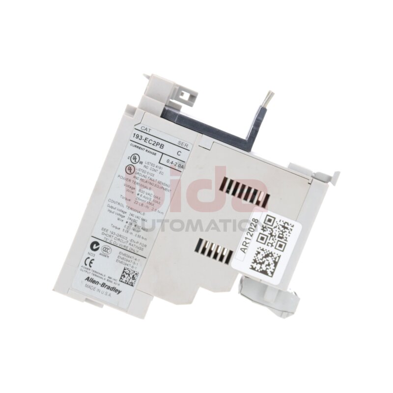 Allen-Bradley 193-EC2PB &Uuml;berlastungsrelais Overload Relay 0,4-2A 24V