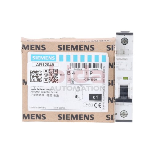 Siemens 5SY61 MCB B4 Leistungsschutzschalter Circuit Breaker 230/400V