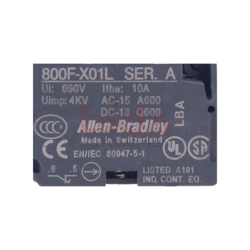 Allen-Bradley 800F-X01L Kontaktblock / Contact block 690V 10A