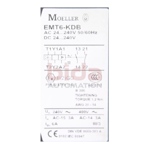 Moeller EMT6-KDB &Uuml;berlastrelais / Overload Relay 24...240V