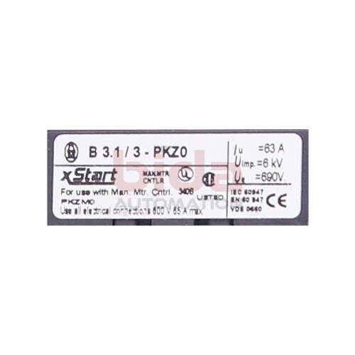 Moeller B 3.1 / 3-PKZ0 Drehstromschienenblock / Three-phase busbar block 63A 690V