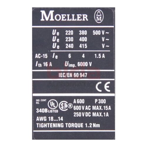 Moeller DIL M1 50-XHI11 Hilfsschalterbaustein / Auxiliary switch module