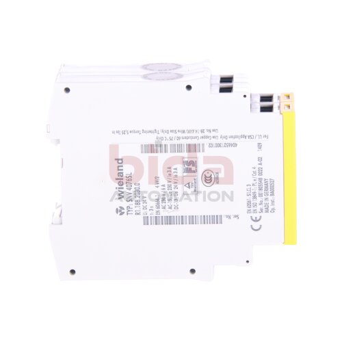 Wieland Electric SNV4076SL (R1.188.2030.0) Ger&auml;t zur &Uuml;berwachung von sicherheitsgerichteten Stromkreisen / Device for monitoring safety-related circuits 24V