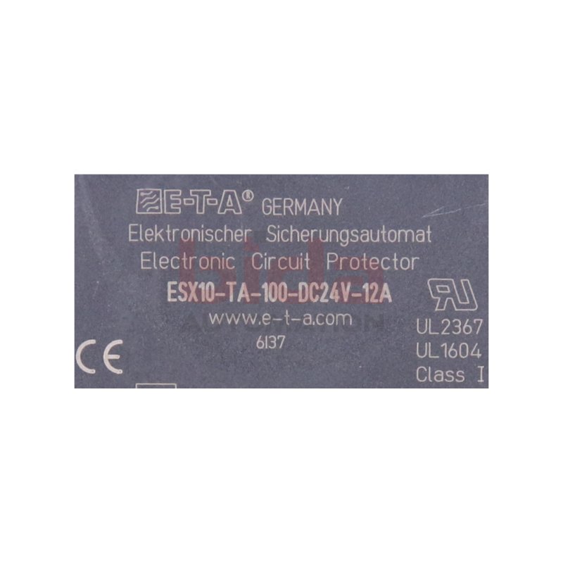 E-T-A ESX10-TA-100-DC24V-12A (6137) Sicherungsautomat / Automatic circuit breaker 24VDC 12A