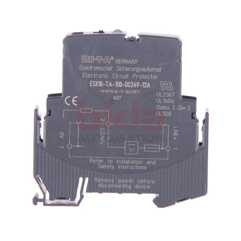 E-T-A ESX10-TA-100-DC24V-12A (6137) Sicherungsautomat / Automatic circuit breaker 24VDC 12A
