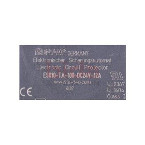 E-T-A ESX10-TA-100-DC24V-12A (6137) Sicherungsautomat /...
