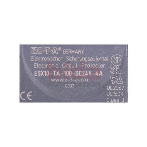 E-T-A ESX10-TA-100-DC24V-4A Sicherungsautomat / Automatic circuit breaker 24VDC 4A