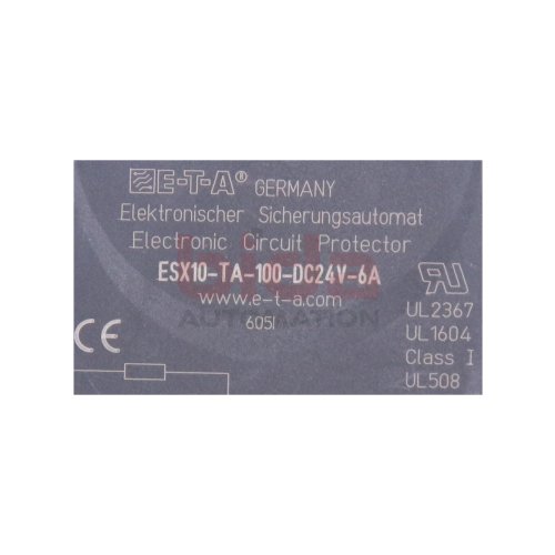 E-T-A E-T-A ESX10-TA-100-DC24V-6A  Sicherungsautomat / Automatic circuit breaker 24VDC 6A