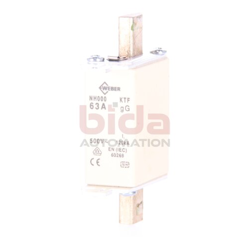 Weber NH000 63A Sicherungseinsatz / fuse insert 63A 500V