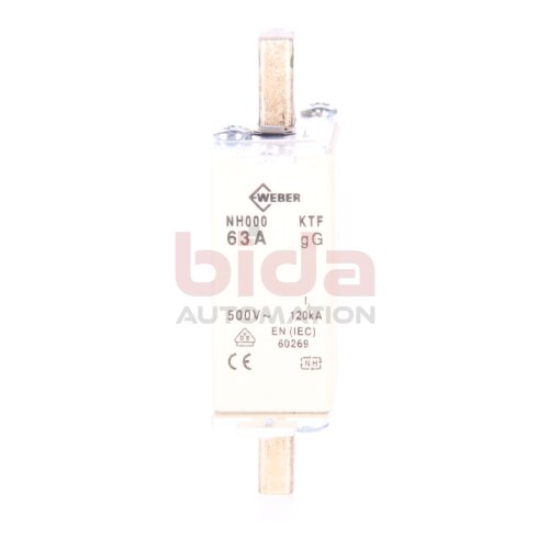 Weber NH000 63A Sicherungseinsatz / fuse insert 63A 500V