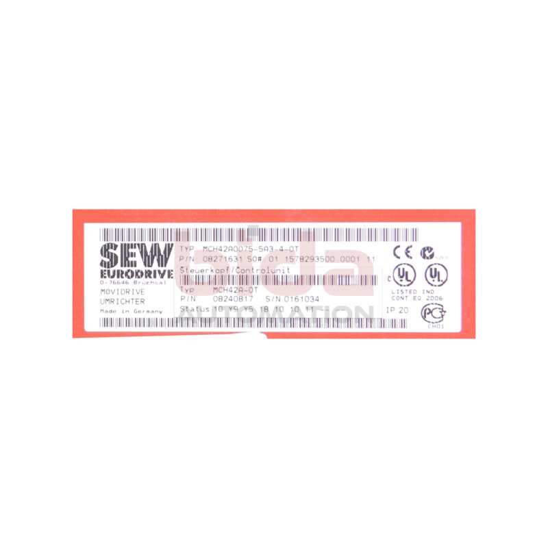 SEW MCH42A0075-5A3-4-0T (08271631)  Frequenzumrichter / Frequency Converter