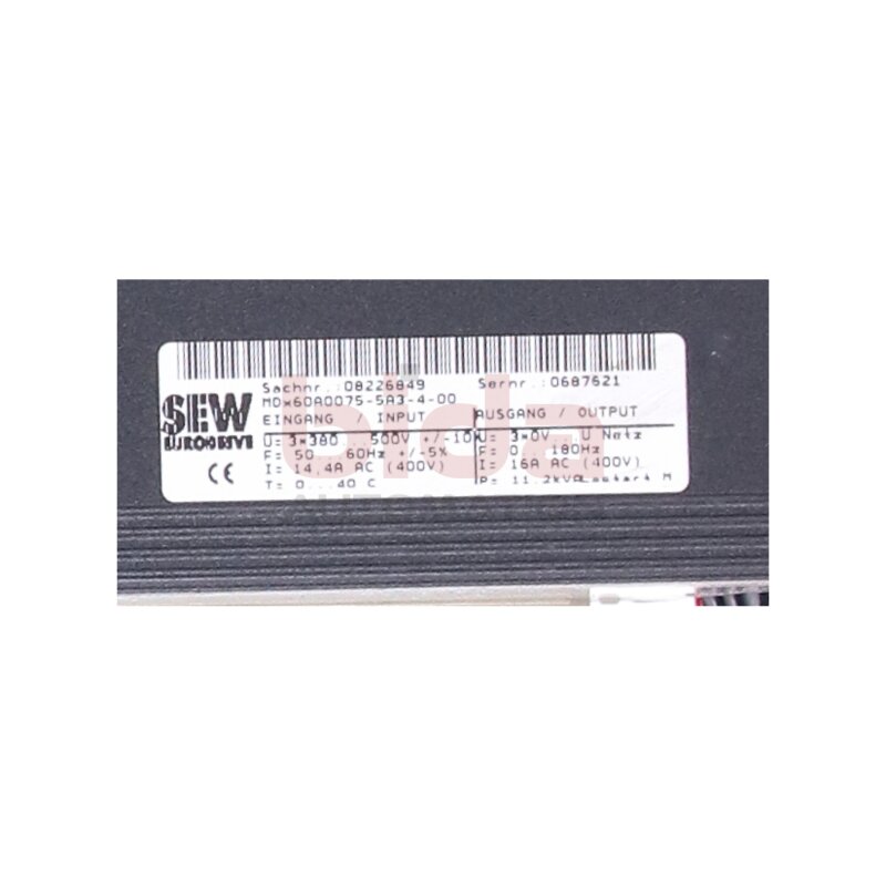 SEW MDX60A0075-5A3-4-00 (0687621) Frequenzumrichter / Frequency Converter 3x380...500V