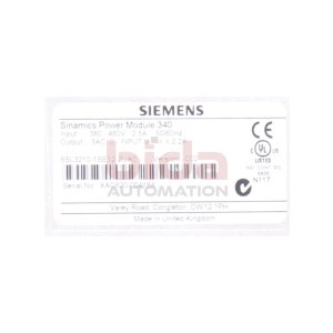 Siemens 6SL3210-1SE12-2UA0 / 6SL3 210-1SE12-2UA0...