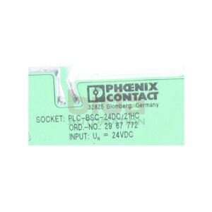 Phoenix PLC-BSC-24DC/21HC Relaisockel / relay socket 24VDC