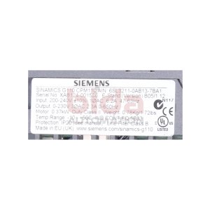 Siemens 6SL3211-0AB13-7BA1/ 6SL3 211-0AB13-7BA1 SINAMICS...