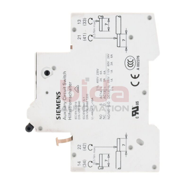 Siemens 5ST3010 AS Hilfsstromschalter Auxiliary Circuit  Switch