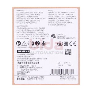 Siemens 3RW4027-1TB04 / 3RW4 027-1TB04 SIRIUS...