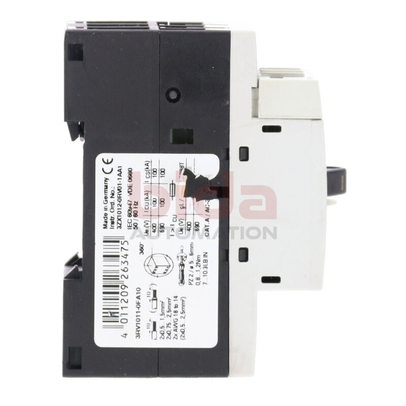 Siemens 3RV1011-0FA10 / 3RV1 011-0FA10 Leistungsschalter Circuit Breaker 400-690V