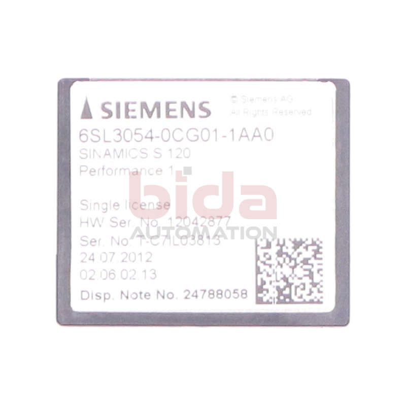 Siemens 6SL3054-0CG01-1AA0 CompactFlash Card
