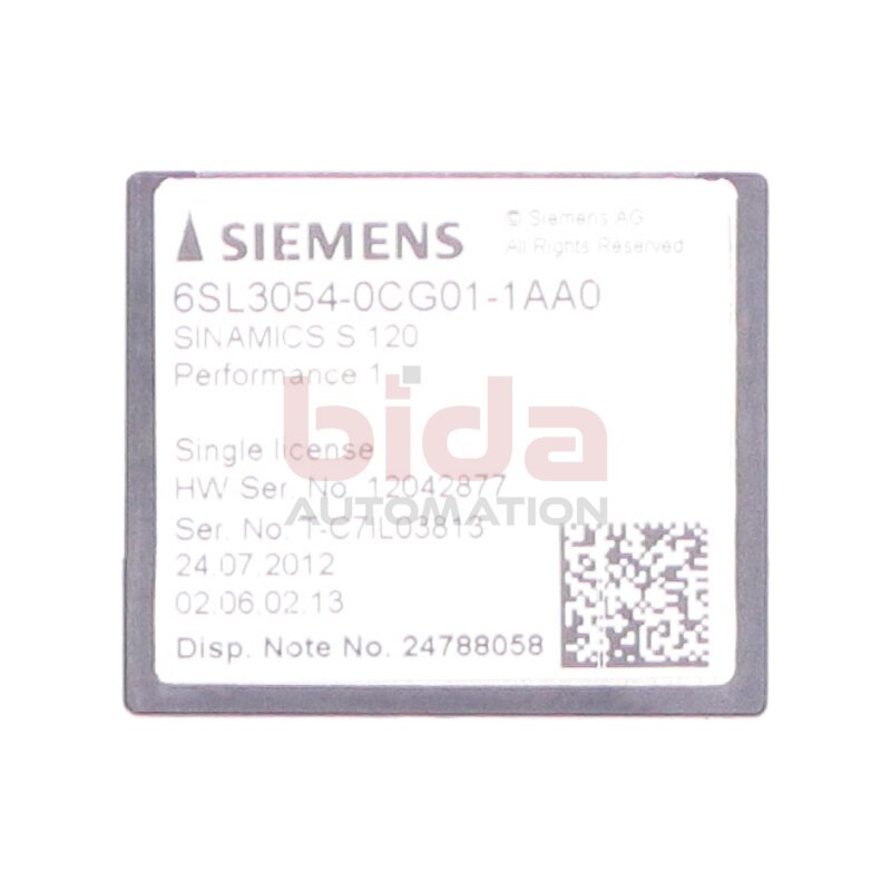 Siemens 6SL3054-0CG01-1AA0 CompactFlash Card