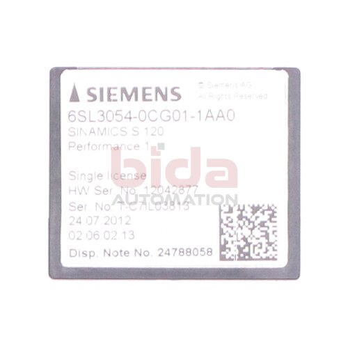 Siemens 6SL3054-0CG01-1AA0 CompactFlash Card