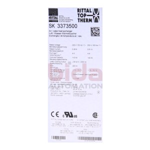 Rittal SK3373500 Luft / Wasser-Wärmetaucher 230V 4A...