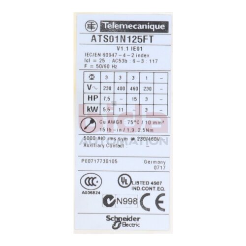 Telemecanique ATS01N125FT Sanftanlasser soft starter 230-460V
