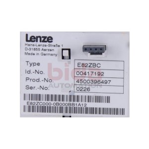 Lenze E82ZBC Bedienpanel / Control panel