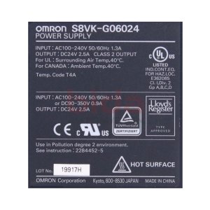Omron S8VK-G06024 Stromversorgung / Power supply 24V 2,5A