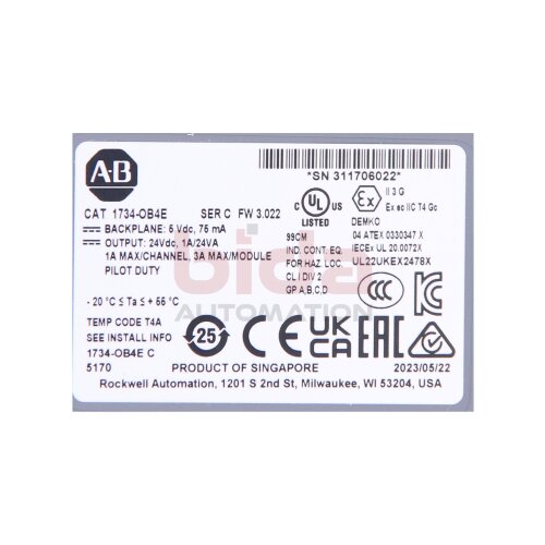 Allen-Bradley 1734-OB4E Digital Output Module 24V 1A