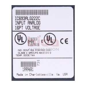 GE Fanuc IC693ALG222C Analog Eingang Modul / Analogue...