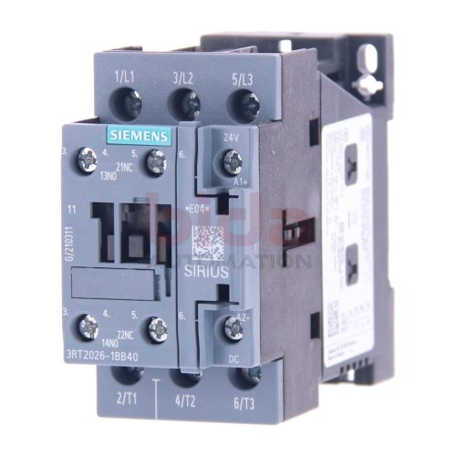 Siemens 3RT2026-1BB40 / 3RT2 026-1BB40 Leistungssch&uuml;tz / Power contactor 24V