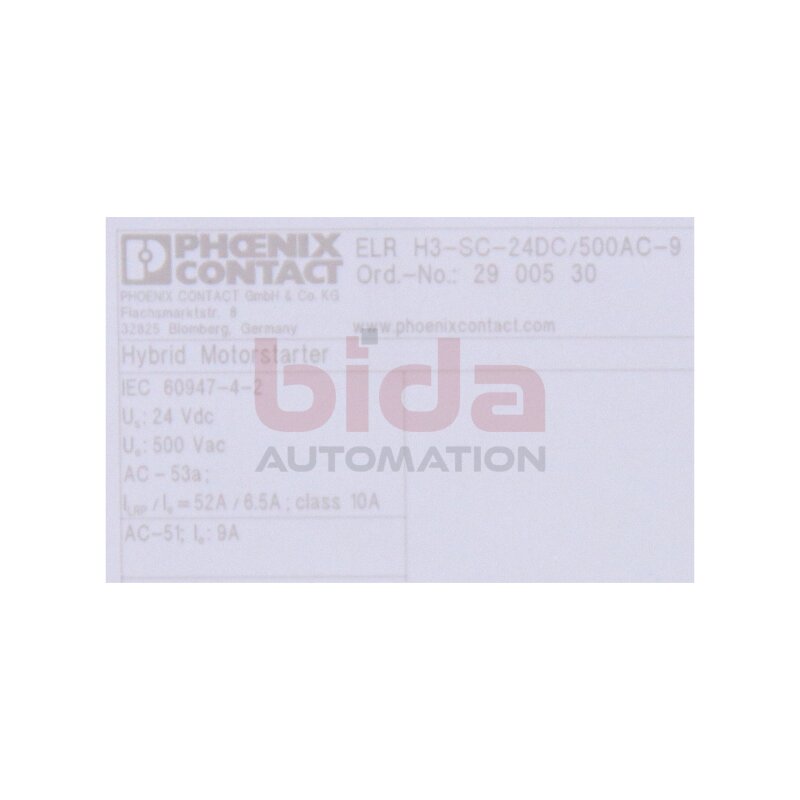 Phoenix ELR H3-SC-24DC/500AC-9 Motorstarter / Motor starter 24V