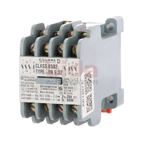 Squarde D CLASS 8502 DN 9.32 Motorschutzschalter Motor Protection Switch 20A 660V