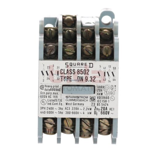 Squarde D CLASS 8502 DN 9.32 Motorschutzschalter Motor Protection Switch 20A 660V