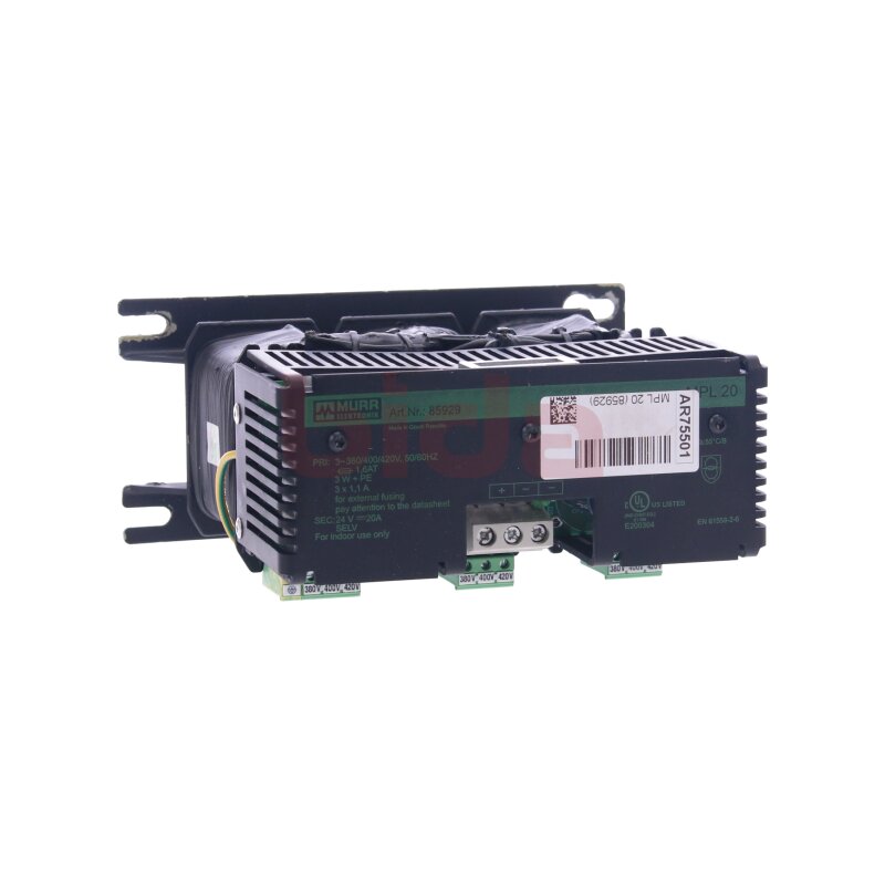 Murr MPL 20 (85929) Trafonetzger&auml;t / Transformer power supply unit  24V