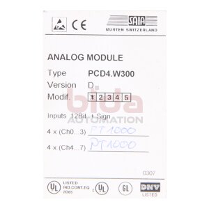 SAIA / Murten  PCD4.W300 Analog Module