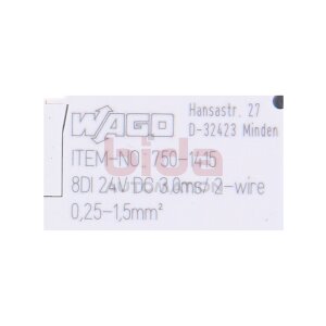 Wago 750-1415 8-Kanal-Digitaleingang / 8-channel digital...
