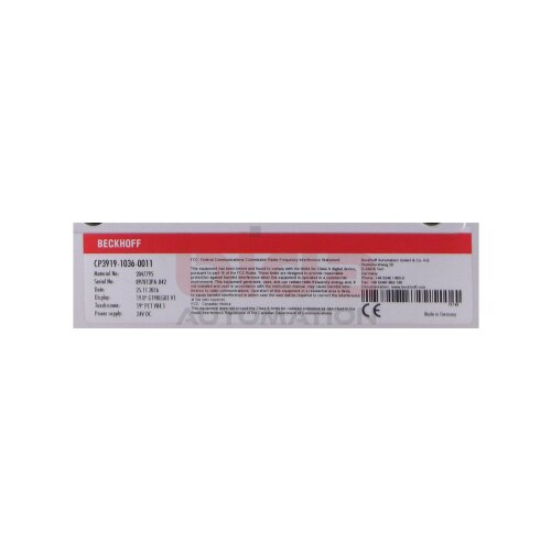 Beckhoff CP3919-1036-0011 Bedienfeld / control panel 24VDC 19"