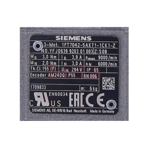 Siemens 1FT7042-5AK71-1CK1-Z / 1FT7 042-5AK71-1CK1-Z...