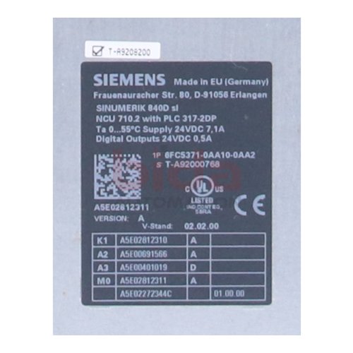Siemens 6FC5371-0AA10-0AA2 / 6FC5 371-0AA10-0AA2 SINUMERIK 840D SL CNC-Hardware