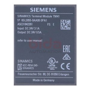 Siemens 6SL3055-0AA00-3PA1 / 6SL3 055-0AA00-3PA1...