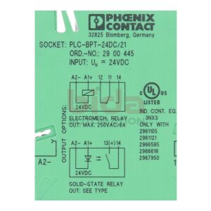 Phoenix Contact PLC-BPT-24DC/21 (2900445) Relaissockel /...