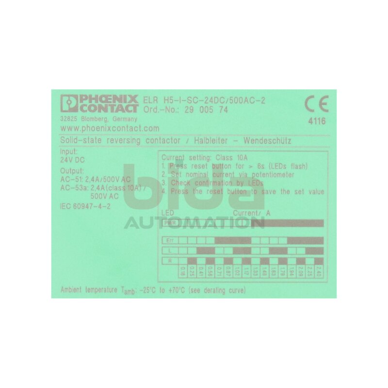 Phoenic Contact ELR H5-I-SC-24DC/500AC-2-Hybridmotorstarter (2900574)