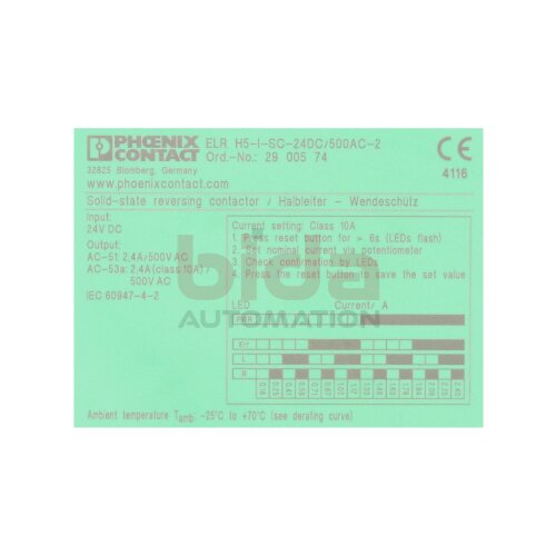 Phoenic Contact ELR H5-I-SC-24DC/500AC-2-Hybridmotorstarter (2900574)