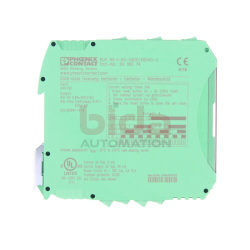 Phoenic Contact ELR H5-I-SC-24DC/500AC-2-Hybridmotorstarter (2900574)
