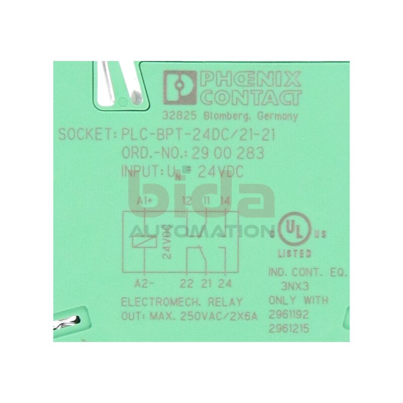 Pheonix Contact PLC-BPT-24DC/21-21 (2900283) Relaissockel